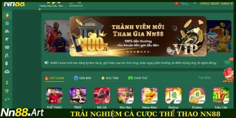 Trải nghiệm cá cược thể thao NN88